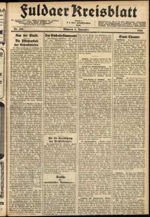 Ausgabe vom Mittwoch, den 05. November 1924.