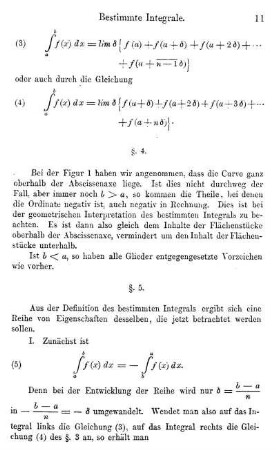 §. 4. Vorzeichen der Bestandtheile des bestimmten Integrals