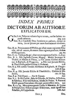 INDEX PRIMUS. DICTORUM AB AUTHORE EXPLICATORUM.