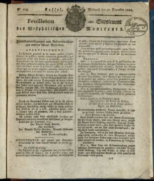 No. 105, Mittwoch den 30. Dezember 1812