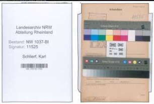 Entnazifizierung Karl Schlierf , geb. 16.03.1884 (Postamtmann)