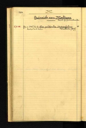 Heinrich von Maltzan. Pseud.: H. Heinrichssohn.