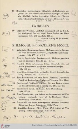 Stilmöbel und Moderne Möbel (Nr. 91-262)