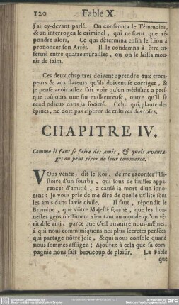 Chapitre IV. Comme il faut se faire des amis, & quels avantages on peut tirer de leur commerce