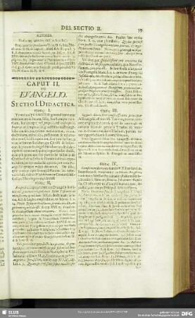 Caput II. De Evangelio