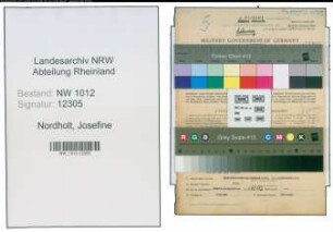 Entnazifizierung Josefine Nordholt , geb. 16.01.1887 (Kauffrau)