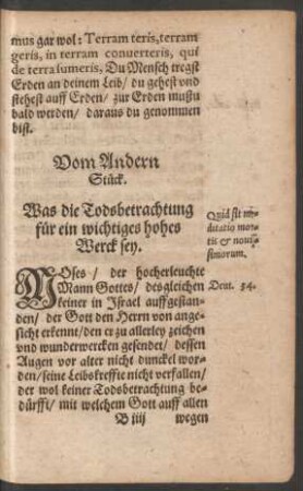 Vom Andern Stück.