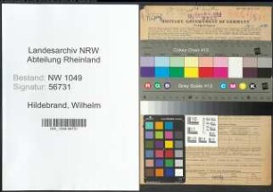 Entnazifizierung Wilhelm Hildebrand , geb. 10.11.1891 (Ingenieur)