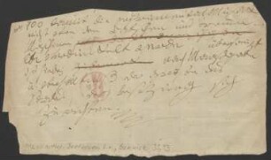 Eigenhändige fragmentarische Niederschrift, die Aufführung der Schlachtensinfonie betreffend