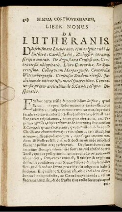 Liber Nonus De Lutheranis.