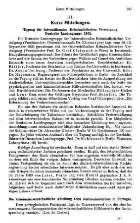 307-308, III. Kurze Mitteilungen