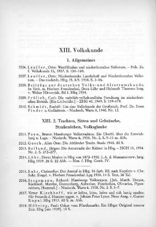 XIII. 2. Trachten, Sitten und Gebräuche, Straßenleben, Volksglaube