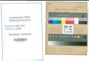 Entnazifizierung Johannes Wuebbels , geb. 02.06.1921 (Kaufmaennischer Angestellter)