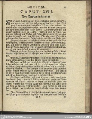 Caput XVIII. Von Treppen insgemein