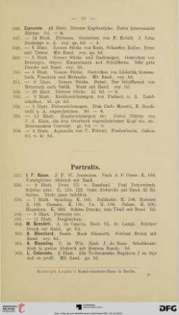 Portraits (Nr. 357 - 426)