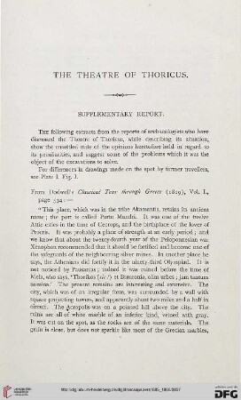 4.1885/86: The Theatre of Thoricus : supplementary report