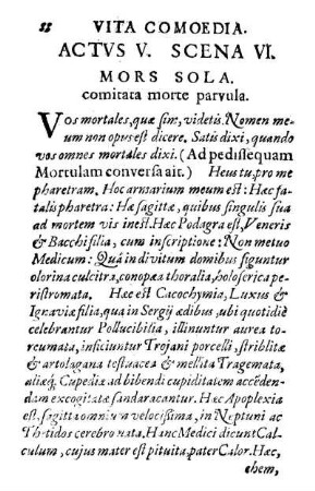 Scena VI. Mors Sola.