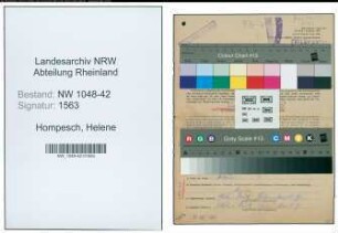 Entnazifizierung Helene Hompesch , geb. 22.09.1901 ()