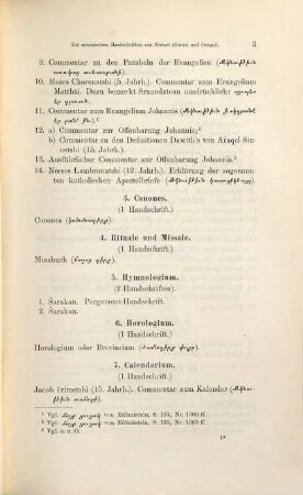 Die armenischen Handschriften von Sewast (Siwas) und Senquš