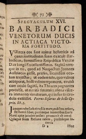 73-83, Spectaculum XVI. - Spectaculum XVII.