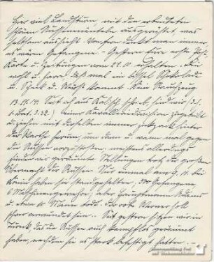Ernst Emmerich an seine Eltern am 13.11.1914 (3.2011.3530)