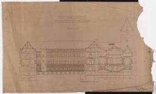 Schloss Posen, Posen Umbau: Schnitt 1:100