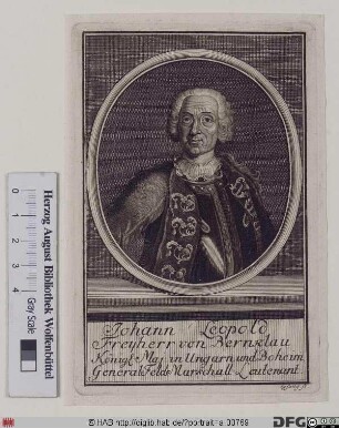 Bildnis Johann Leopold Frhr. v. Bärenklau zu Schönreith