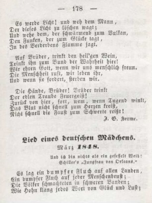 Lied eines deutschen Mädchens. März 1848