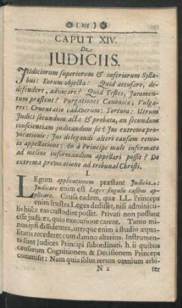 Caput XIV. De Iudiciis