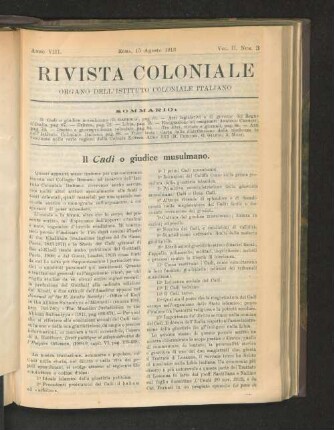 Il Cadi o giudice musulmano.