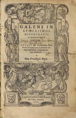 Galeni In Aphorismos Hippocratis Commentarii Septem