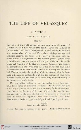 Chapter I: Early years at Seville, 1599 - 1623