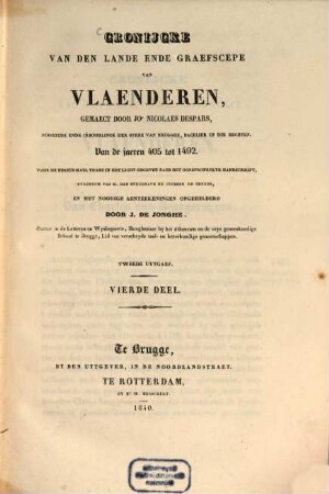 Cronijcke van den lande ende graefscepe van Vlaenderen, ... van de jaeren 405 tot 1492, 4