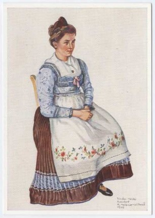 Portrait einer Frau in Tracht