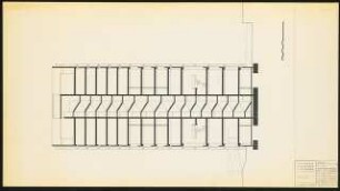 Hochschulbibliothek, Karlsruhe Neubau: Schnitt durch das Treppenhaus 1:100