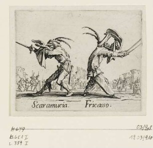 Scaramucia - Fricasso, Blatt 11 der Folge "Balli di Sfessania"
