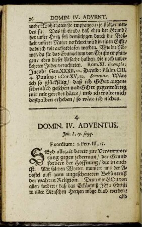 4. Domin. IV. Adventus.