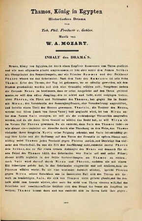 Thamos König in Egypten