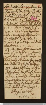 Disposition der Predigt von August Hermann Francke über Lk 2 am 25.12.1720.