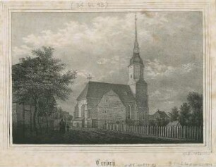 Ansicht von Treben, Lithographie, um 1840 : Treben / N. d. Nat. gez. v. Wegener. - [Dresden] : Ketzschau , [um 1840]. - 1 Kunstbl. : Lithogr. ; 18 x 12 cm