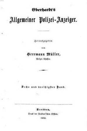 Eberhardt's allgemeiner Polizei-Anzeiger, 36. 1853 = Jan. - Juni