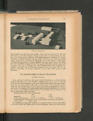 Die Landwirtschaft im Kreise Eckernförde.