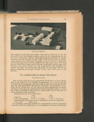Die Landwirtschaft im Kreise Eckernförde.