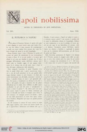 Il Petrarca a Napoli