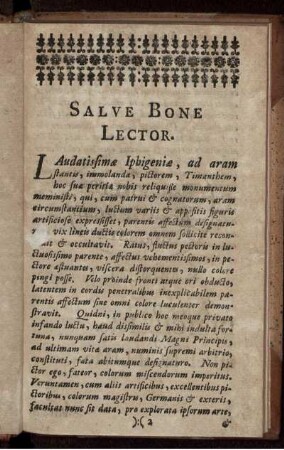 Salve Bone Lector.