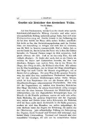Goethe als Erzieher des deutschenVolks : II.