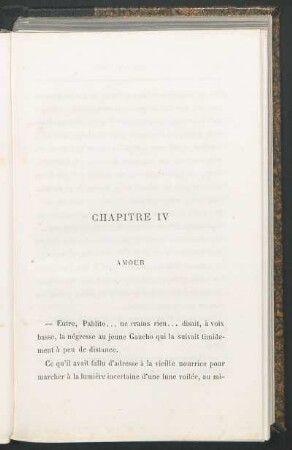 Chapitre IV - Amour