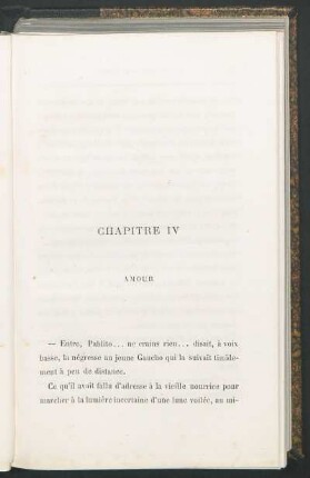 Chapitre IV - Amour