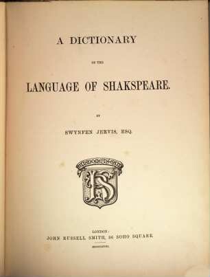A Dictionary of the Language of Shakspeare
