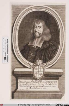 Bildnis Johann Philipp (1663 Reichsfrhr. von Schönborn), 1647-73 Kurfürst u. Erzbischof von Mainz